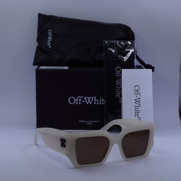 NEW OFF-WHITE SUNGLASSES BEIGE WOMEN EYEWEAR OFF-WHITE OERI148 DOVER 6164 Off-White Virgil Sunglasses 6E55 Beige - eye-oo.com main image 2